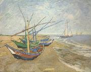 Vincent Van Gogh Fishing Boats on the Beach at Saintes-Maries (nn04) Germany oil painting reproduction